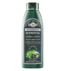 019844 Iris Cosmetik. Шампунь для волос «Олива и мята» для сухих и нормальных волос, 500 мл