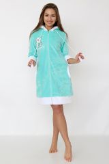 338107 Lika Dress Халат Бирюзовый