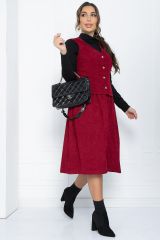 К12029 Костюм (Жилет+Юбка) LADY TAIGA Вишневый