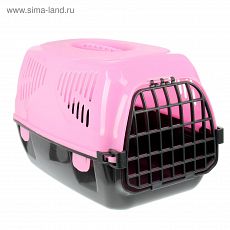 1455783 Переноска для животных "Сириус", 33,5 х 31 х 50 см, цвет розовый