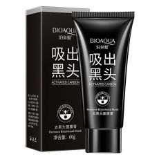 Черная Маска для лица Bioaqua Activated Carbon с активированным углем от черных точек и прыщей 60 ml