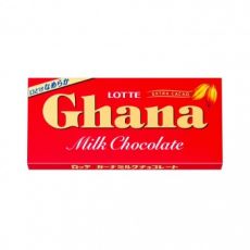172955 Lotte GHANA Milk Chocolate Молочный шоколад, плитка, 50 гр.