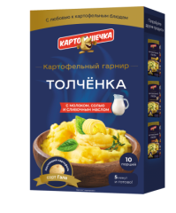 КАРТОШЕЧКА Картофельный гарнир ТОЛЧЕНКА с молоком.маслом и солью картон 200г