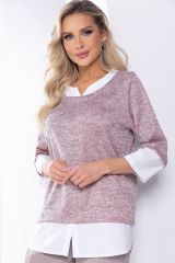 Б8154 Джемпер LADY TAIGA Розовая мечта