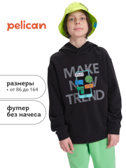BFNK3369/2 Толстовка для мальчиков Черный(49) Pelican