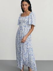ZR2506022905-247 платье женское белый цветы мелкие ZARINA