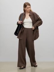 Брюки широкого кроя, D360/tiramisu