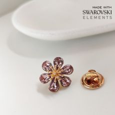 Брошь-значок с кристаллами Swarovski