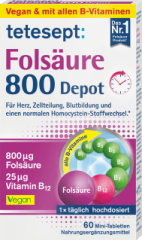 Folsäure 800 Depot Mini Tabletten 60 St, 15,3 g