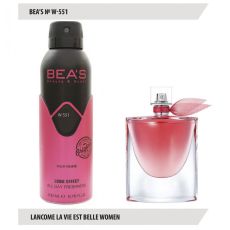 Дезодорант Beas W551 Lancome La Vie Est Belle For Women deo 200 ml, Дезодорант женский Beas W551 создан по мотивам аромата Ланком La Vie Est Belle