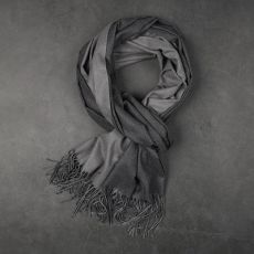 Двухцветный шарф с кисточками, имитация кашемира, 18 расцветок