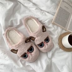 Женские тапочки с грустным котом