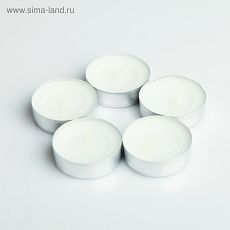 1575332 Набор чайных свечей, белый, 12 г, 30 штук