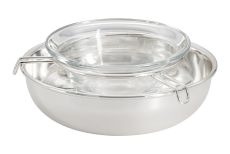Икорница, 16х5,5 см, на подставке, стекло/металл, Hoppy Sera, 63279