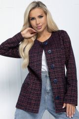 Б11352 Жакет LADY TAIGA Бордовый