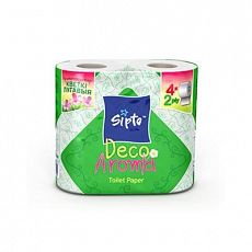 021325 Deco Aroma Бумага туалетная 2х сл. (1*4рул.) Цветы Луговые белая