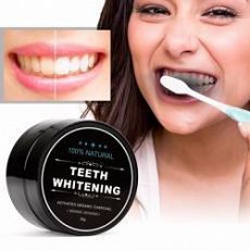Порошок для отбеливания зубов Teeth Whitening кокосовый уголь