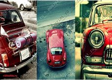 retro red car