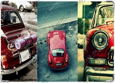 retro red car
