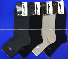 Юста носки мужские укороченные спортивные 1с20 с лайкрой темно-серые