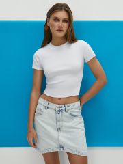 Mi 1421С Fresh Футболка укороченная (кашкорсе) Minimi Футболка Bianco (Белый)