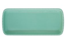 Блюдо, 36х16 см, фарфор P, зелено-голубое, прямоугольное, Бусины, Tiffany, 62493