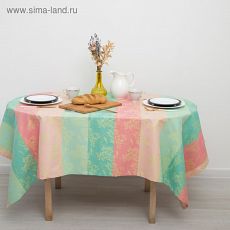4232274 Скатерть Этель «Изабель» 150×180 полулён, 50% хлопок, 50% лён