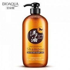 Шампунь BIOAQUA с лошадиным маслом 300 мл для поврежденных волос