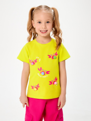 20220510164 Футболка детская для девочек Regata лайм ACOOLA Kids