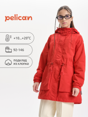 GZJN3369/6 Ветровка для девочек Алый(68) Pelican