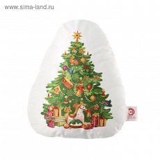 3978176 Подушка "Этель" Ёлочка 37х44 см, велюр, 100% п/э