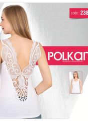 2386 Женская майка Polkan Белый