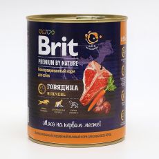 2122363 Влажный корм Brit red meat & liver для собак, говядина и печень, ж/б, 850 г
