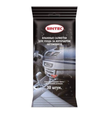 Салфетки влажные Sintec для ухода за интерьером автомобиля, 30 шт 2609402