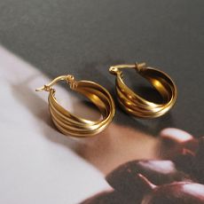 Серьги, цвет золото, D-2 см