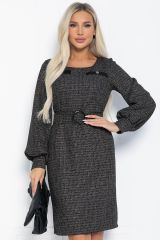 487007 LT Collection Платье чёрно-бежевый