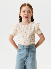20220510174 Футболка детская для девочек Trembita_ts молочный ACOOLA Kids