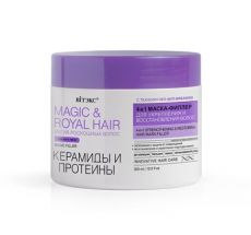 030771 Витэкс MAGIC & ROYAL HAIR. Маска-филлер 4-в-1 для укрепления и восстановления волос КЕРАМИДЫ и ПРОТЕИНЫ, 300 мл