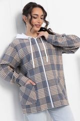 Б12916-44М Толстовка LADY TAIGA Бежево-коричневая