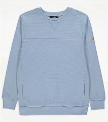 Light Blue Rippled Sweatshirt