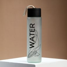 10180918 Бутылка для воды WATER, стекло, 350 мл, МИКС