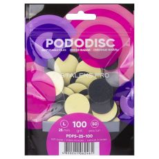 Staleks Сменные файлы на мягкой основе для педикюрного диска / Pododisk L, 100 грит