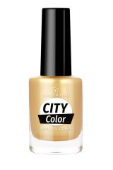 Лак для ногтей GR City Color Nail Lacquer (0-100) Желтый металлик (040)