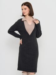 Платье женское 9242-92025 антрацит/какао NEWVAY