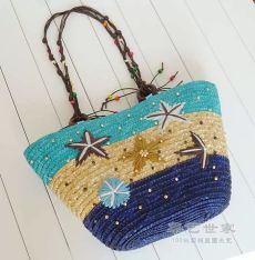 Пляжная соломенная сумка, 2 цвета