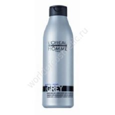 Loreal Professionel HOMME Grey (Грэй) шампунь оттеночный для светлых и седых волос, 750 мл