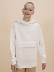 GFNK3354 Толстовка для девочек Молочный(28) Pelican