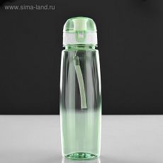 2735290 Бутылка для воды 700 мл, прозрачная, крышка с соской, на браслете, микс, 7х22 см