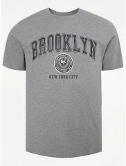 Grey Brooklyn NYC T-Shirt