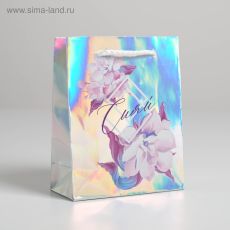 5307553 Пакет подарочный голографический «Сияй», 18 × 23 × 10 см